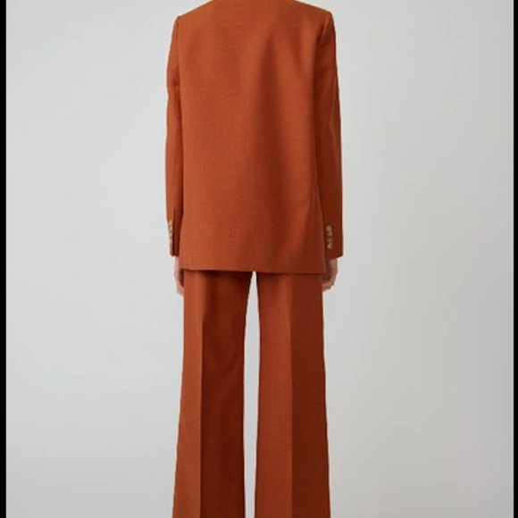Acne Studios dark burnt orange double breasted suit blazer jacket US 2 4 - Picture 13 of 16